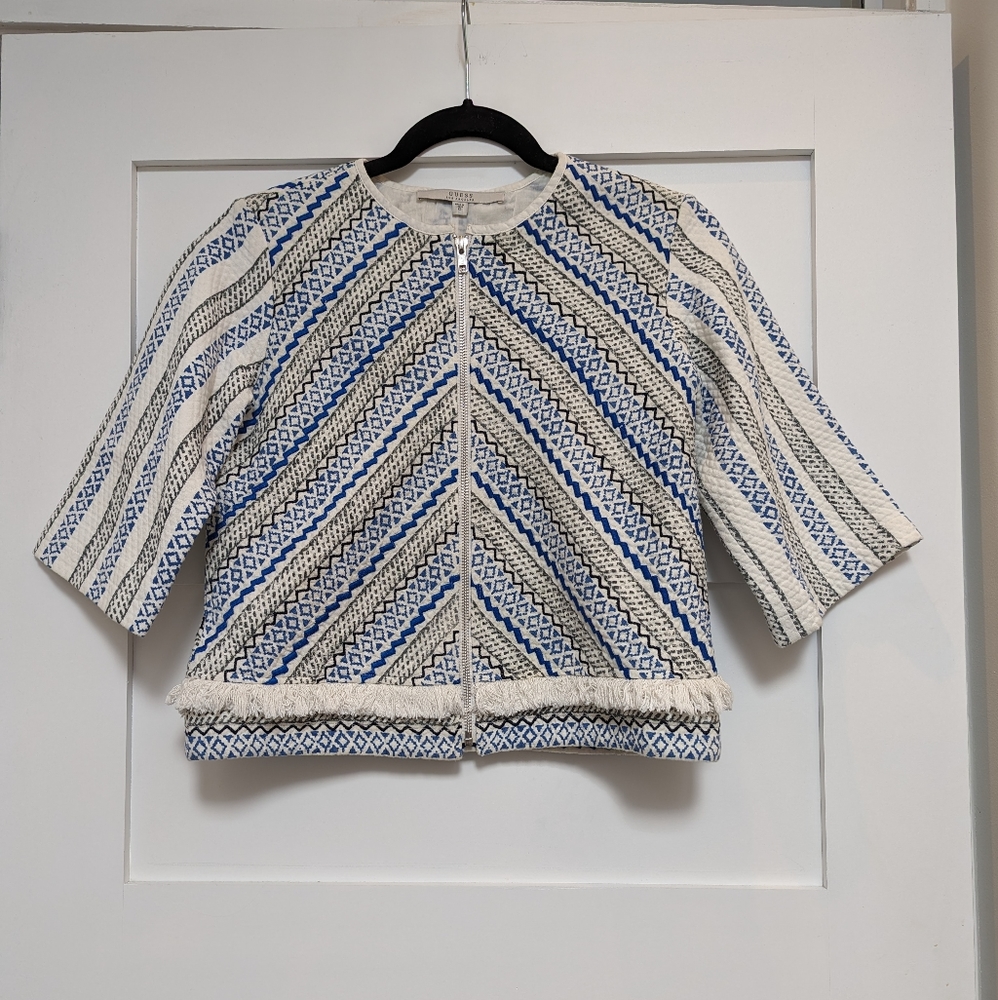 Guess Women's White and Blue Jacket